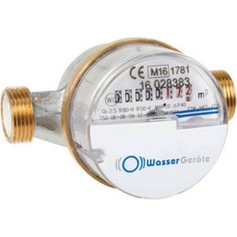 Compteur d'eau résidentiel Eco Qn 1,5 - 1/2 x 80 mm - eau froide, étalonnage 2024