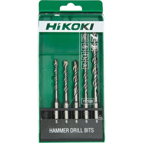 Set mit 5 Bohrern HITACHI - HIKOKI SDS-Plus - 2 Schneiden - 782530