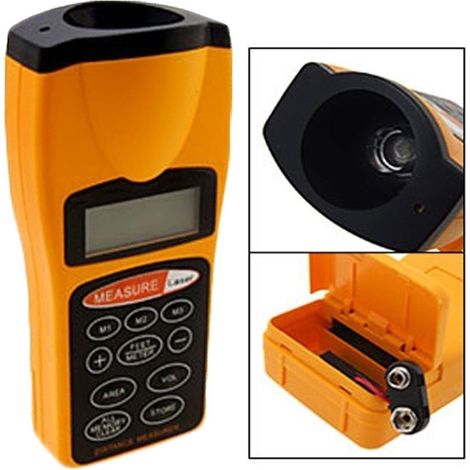 Trade Shop - Misuratore Di Distanza Metro Puntatore Laser Ultrasuoni Display Lcd Misura 18 M -