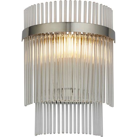 Endon Marietta Lampada da parete con paralume in vetro Nichel brillante (1/5)