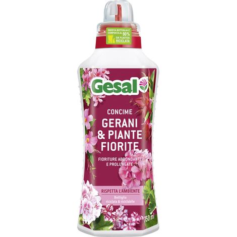 GESAL Concime Gerani & Piante Fiorite, Per Fioriture Abbondanti e Prolungate, 750 ml (1/5)