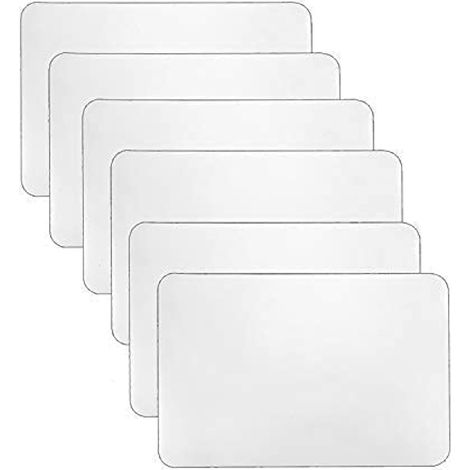 Lot de 6 Sets de Table en Plastique, résistants à la Chaleur et lavables, pour Salle à Manger et Cuisine, 43 x 28 cm, Transparent (1/5)