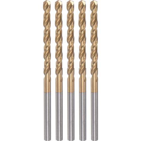 5pcs Hélicoïdal Perceuse Bits 3.4mm Titane Enduit (HSS-E) (1/5)
