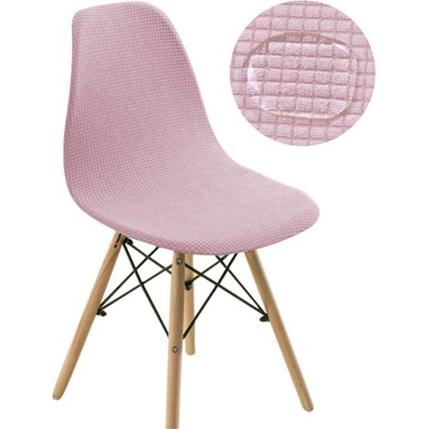 Housse de Chaise Scandinave Lot de 1 2 4 6, Housses de Chaise Coquille Extensible Couverture de Chaise Élastique Couvre Chaise Salle à Manger (4 Pièces,Rose) (1/3)