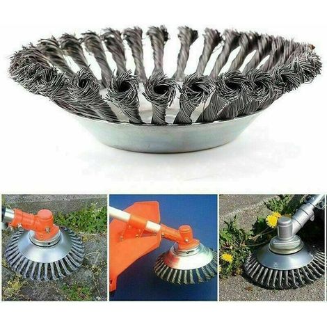 TESTINA SPAZZOLA DECESPUGLIATORE TAGLIAERBA PULIZIA PAVIMENTI 200 MM 1 020