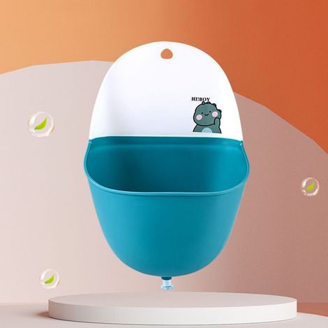 Urinoir Portable pour Garçon - Dinosaure Vert Pliable avec Crochets, Bouchon Étanche, Apprentissage Propre Léger et Pratique (1/5)