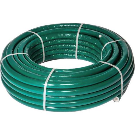 FLEXALL-ISO Tubo multistrato PE-RT/AI/PE-RT ø20x2 preisolato per condizionamento, uso sanitario e riscaldamento - Colore verde (Legge 10/91) (prezzo al metro - minimo acquistabile 50 metri)