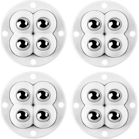 4 pièces/ensemble silencieux 4 perles boule Spinner roues base de poulie auto-adhésive pour meubles organisateur accessoires de table de chevet (1/5)