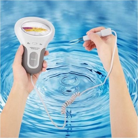 Testeur de pH et de chlore - Portable 2 en 1 - Lecture rapide - Précision élevée - Idéal pour piscine (1/4)