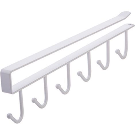 Lot de 2 crochets blancs sans perçage pour tasses et ustensiles de cuisine (1/5)