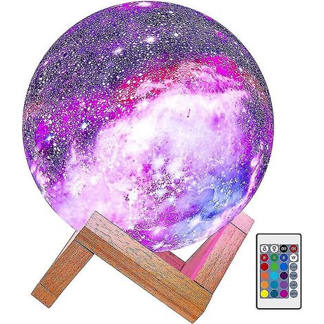 Lampe Lune Veilleuse pour Enfants avec Contact et Télécommande Galaxy Light-c (1/5)