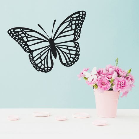 Sticker Mural - Papillon - 17x27 cm - Noir (1/3)