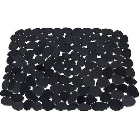 Ensemble de tapis d'évier en PVC pour la cuisine - Essuie-vaisselle et protège l'évier - Noir (1/5)