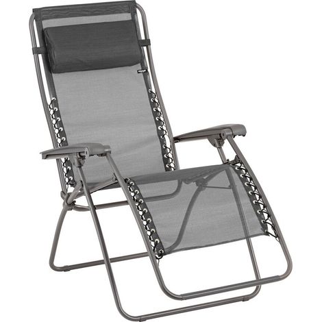 Zero-Gravity-Relaxliege-Garten - Rsxa - Batyline® Iso - Schwarz Noir - Lafuma Mobilier (1/5)