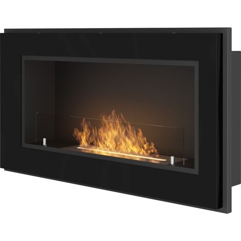 Caminetto a Bioetanolo Frame 900 SimpleFire da incasso con Vetro Nero (1/5)