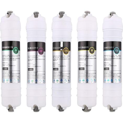 Set Filtri Acqua 5 Stadi 10 Pollici – PP UDF CTO UF T33 con Attacco Rapido – Design Compatto in Materiali Certificati – Ideale per Sistemi Sottolavello Cucina (1/5)