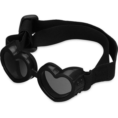 Lunettes Pour Animaux - Protection UV Et Contre La Poussière - Lentilles Transparentes - Bandeaux Réglables Tête Et Menton - Pour Chiens Et Chats - 1 Pièce (1/5)