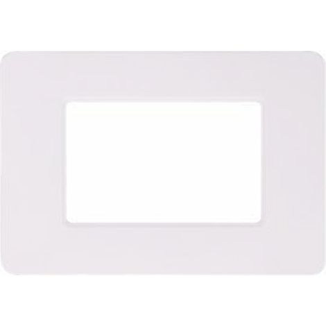 Placca Interruttore 3 Moduli Bianca Compatibile Matix Copri Placchetta C8803 wht (1/5)