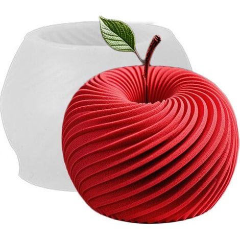 Teglia per torta mousse di mele - Teglia per torta 3D a forma di mela - Adatta per cuocere torte mousse - Teglie per torte in silicone antiaderente - Adatta per cheesecake, torta al cioccolato, torta