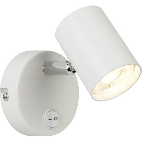 Plafoniera Contemporanea Rollo Acciaio Bianco Vetro Cromo Led 4W 3000K (1/5)
