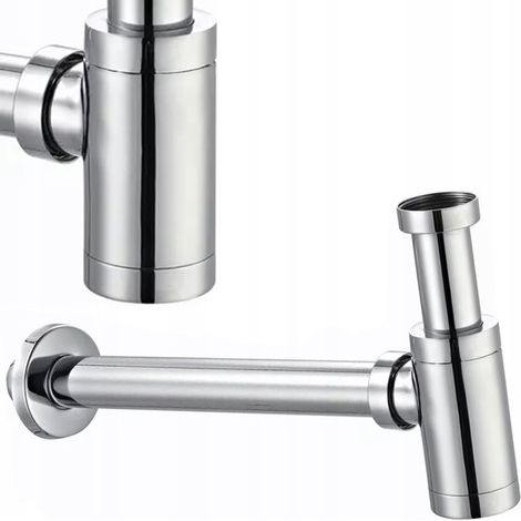 Siphon universel réglable pour lavabo, chromé (1/5)