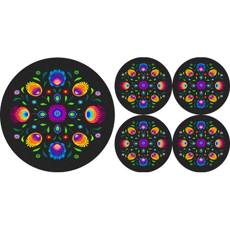 Set di tovagliette rotonde 1+4 - oberek (1/5)
