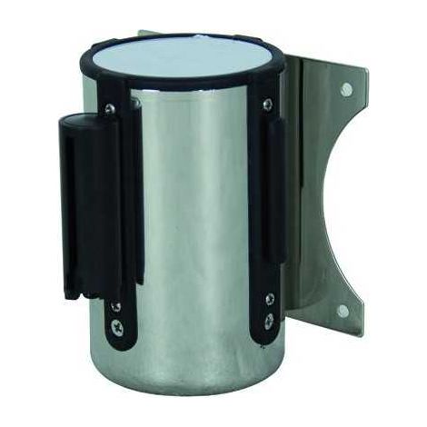Barrera de cinta Vigor para pared Cuerpo de acero inoxidable negro 5 m