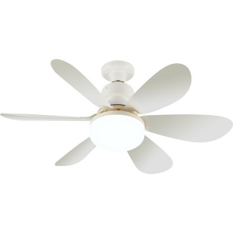 Plafonnier-ventilateur LED à 6 pales (Culot E27) — Ventilateur et luminaire intégrés pour chambres et bureaux-DELKEVIC (1/5)
