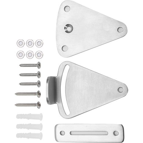 Ensemble de verrouillage de porte coulissante de grange en acier inoxydable, accessoire de quincaillerie pour salle de bain et chambre. (1/5)