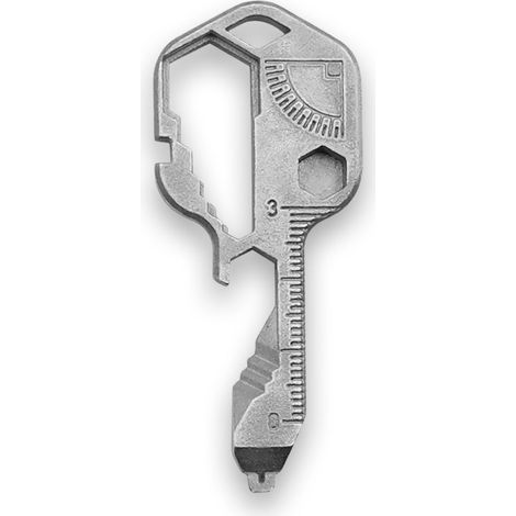 Chiave multifunzione 24 in 1 - strumento chiave in acciaio inossidabile con cacciavite, chiave inglese, apribottiglie e portachiavi, ideale per attività all'aperto. (1/3)