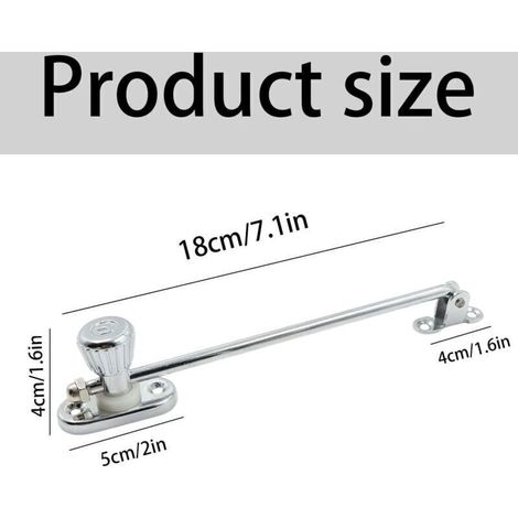 Entrebâilleur de fenêtre réglable en alliage zinc-acier – Sécurité pour fenêtres battantes ou basculantes, intérieur/extérieur