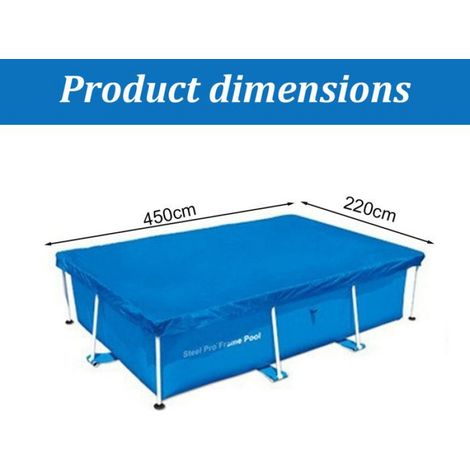 1 Bâche de piscine,450x220 cm,Matériau amélioré,Facile à installer,Piscine rectangulaire (1/4)
