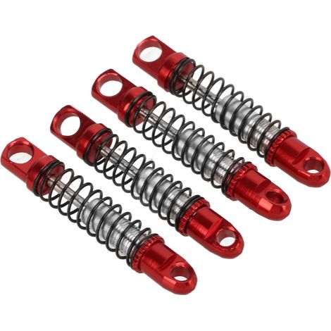 Satz mit 4 vorderen und hinteren Metallstoßdämpfern für WPL D12 1/10 RC-Car (rote Ersatzteile) (1/5)
