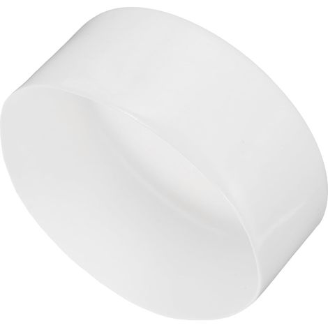 2 x Rubber End Caps 120 mm ID White Vinyl Bolt Covers for Round Tubes, Screw Thread Protectors (1/5)