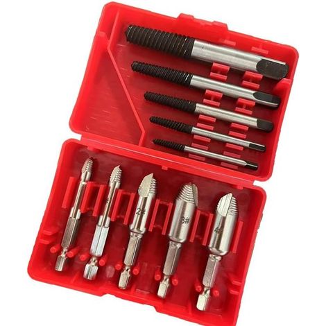 Extractor de tornillos profesional para reparaciones de automóviles y del hogar con herramientas de varios tamaños (1/4)