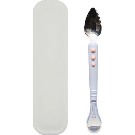 Petite cuillère en silicone gadget poignée confortable cuisine cuillère à manger pour la famille, appartement, école, pépinière, camping, pique - nique (1/5)