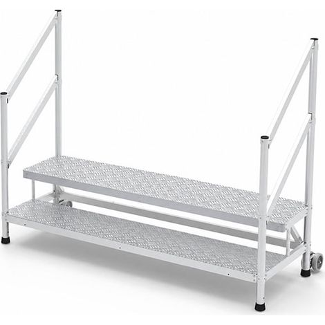 Montagetritt  2 Stufen - Maximale Arbeitshöhe 2.50m - Breite 2.05m - MP2-200-RAGCDG (1/5)