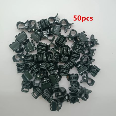 50 pinces de jardin en plastique, supports de vigne vert foncé, pinces pour plantes, pinces pour tiges d'orchidées Phalaenopsis, outils de jardin (LGL) (1/5)