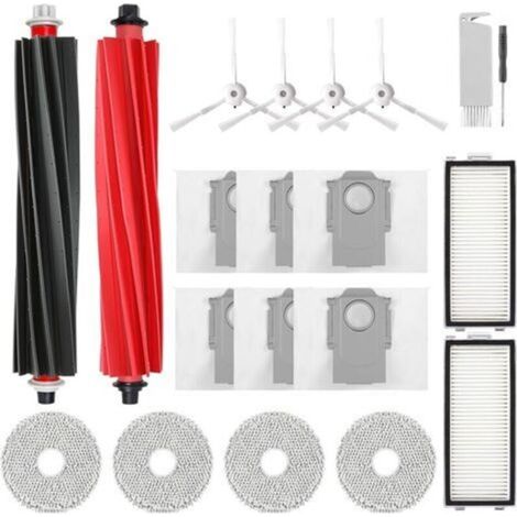 Accessoires pour robot aspirateur : 2 brosses principales + 2 filtres HEPA + 6 sacs collecteurs de poussière – Compatible avec modèles Roborock Qrevo Master et Qrevo Slim (1/4)