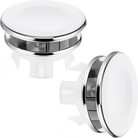 2 Pièces Anneau de débordement,Acier inoxydable,Trou 22-24 mm,Couche double,Évier,Salle de bain,Cuisine (1/5)