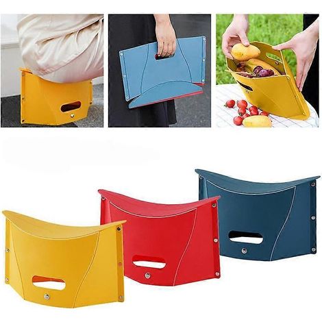 Tabouret pliant portable, tabouret pliable rétractable, chaise de camping et de pêche en extérieur, chaise multifonctions antidérapante pour la maison et les voyages ( ) (1/4)