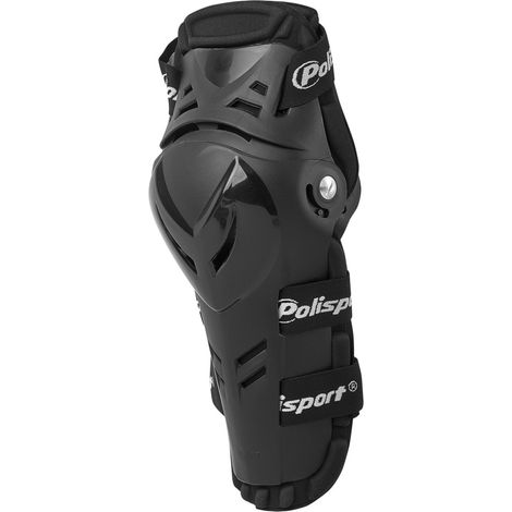 Rodilleras con bisagras Devil, tamaño Polisport, color negro