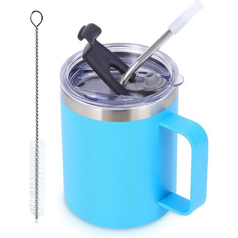 Isolierbecher – 1 Stück – Edelstahl – Doppelwandige Vakuumisolierung – Ideal für Reisen, Camping und Büro – 355 ml (1/5)