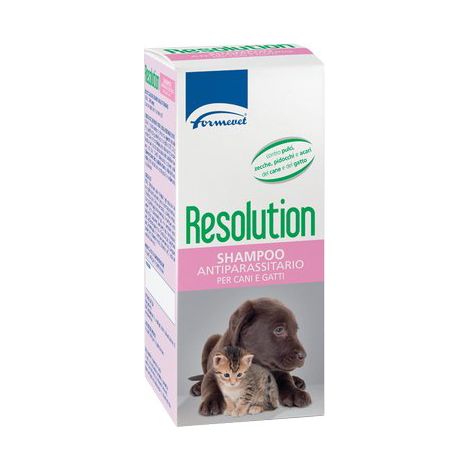 SHAMPOO ANTIPARASSITARIO RESOLUTION FORMEVET - CANI E GATTI ML 200- 6 pezzi