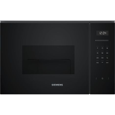 Siemens – Micro-onde encastrable gril 25L 900W – Commandes sensitives – Dimensions 38.2 x 59.4 x 38.8 cm – BE555LMB1