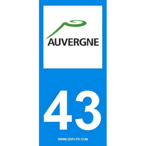 ADHESIFS REGION DEPARTEMENT 43 AUVERGNE RHONE ALPES X2