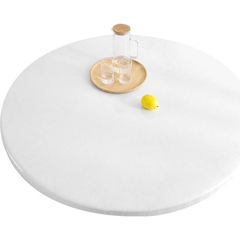 Transparente TPU-Tischdecke, 120 cm, rund mit Gummizug, wasserdicht, Tischschutz für Büro, Tisch, Esstisch (1/5)