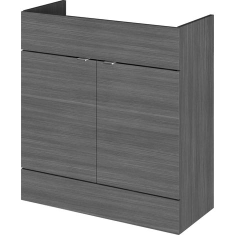 Hudson Reed Fusion Vanity Unit 800mm Wide - Anthracite Woodgrain (1/2)