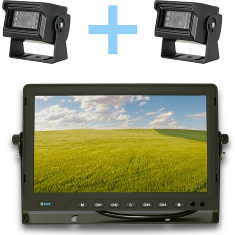 Kit telecamera posteriore con monitor AHD 10.1" Yatek + 2 telecamere di parcheggio 1080P Yatek