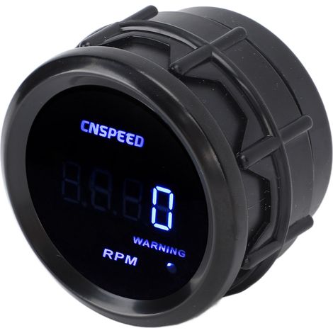 Tachymètre numérique de voiture 5 cm (2 pouces), 12 V, 0 à 9999 tr/min, ultra-fin et précis, avec éclairage bleu. (1/5)